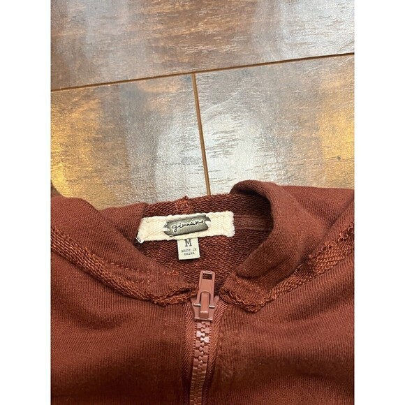 Gimmick By Buckle Womens Boho Mixed Media Lace Full Zip Long Length Hoodie M - Picture 7 of 8